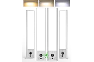 EZVALO 4-Pack Under Cabinet Lights, 2300mAh Rechargeable Motion Sensor Light Indoor, Wireless Closet Lights Battery Operated, with 3 Color Temps, Dimmable, Magnetic, for Kitchen, Stair, Pantry(8inch)
