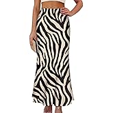 Qznuberone High Waisted Maxi Skirt Casual Pencil Skirt A-Line Flared Maxi Skirts Spring Summer Long Skirts for Women