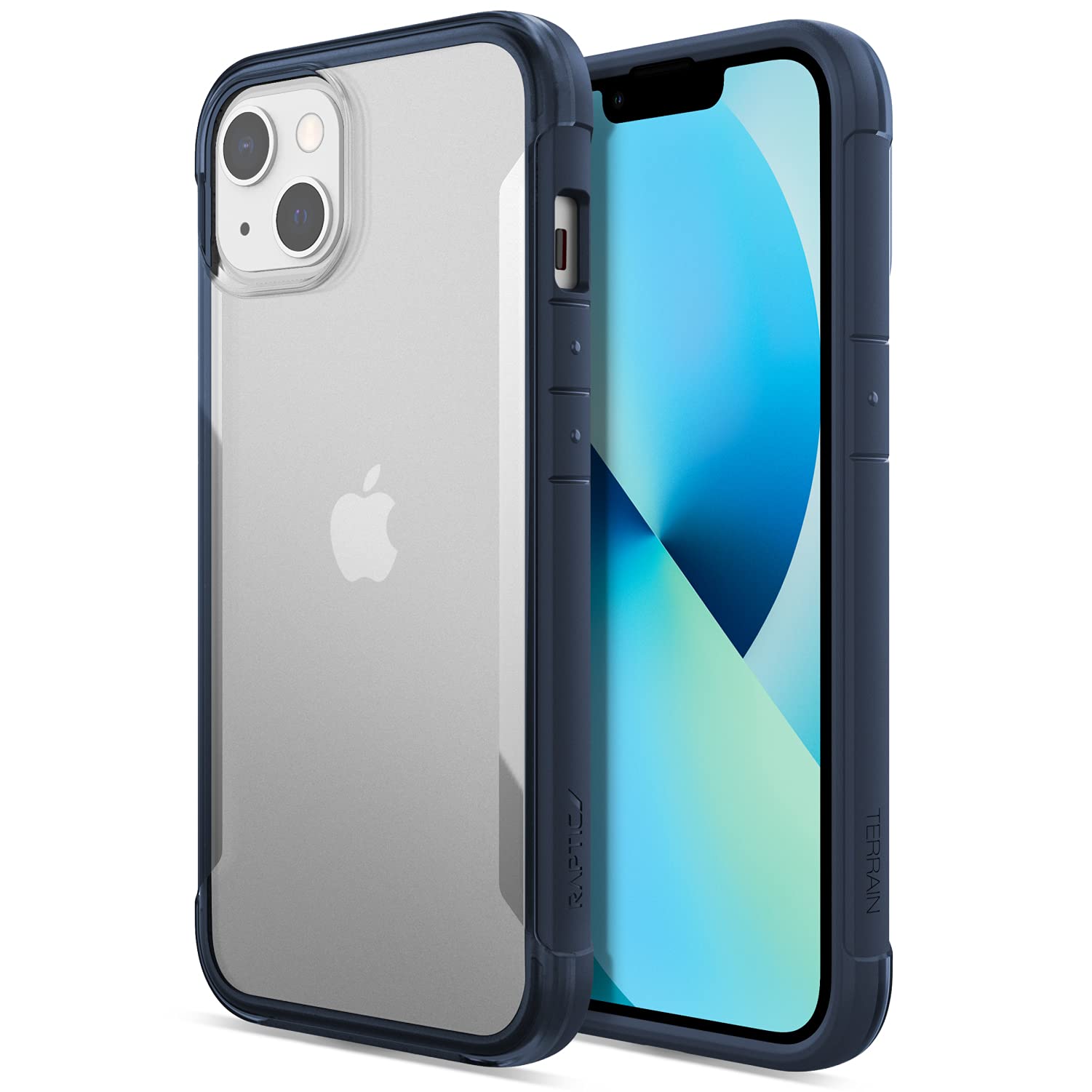 COQUE TERRAIN BIODEGRADABLE 3M BLEU/CLEAR IPHONE 13