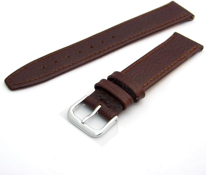 Genuine Leather Watch Strap Band by CONDOR Buffalo Grain 18mm Brown S