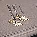 KAVANI Women's Gold Plated Wave-Shape Pendant Cubic Zircon Pearl Earrings and Pendant Necklace Jewelry Set