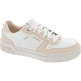 Skechers Women's Jade - Best in Class Leather Lace-Up Sneakers with Memory Foam, White/Pink, 11