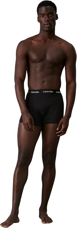 Boxer Homme Lot De 5 Caleçon Coton Stretch, Noir (Black W Black Wb), XS