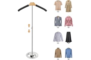 Fumingpal 20-35 Inch Height Adjustable Shirt Display Stand, T Shirt Display Stand for Vendors, Shirts Rack for Clothing Dress Garment Coat Retail (Black, 1 Pcs)