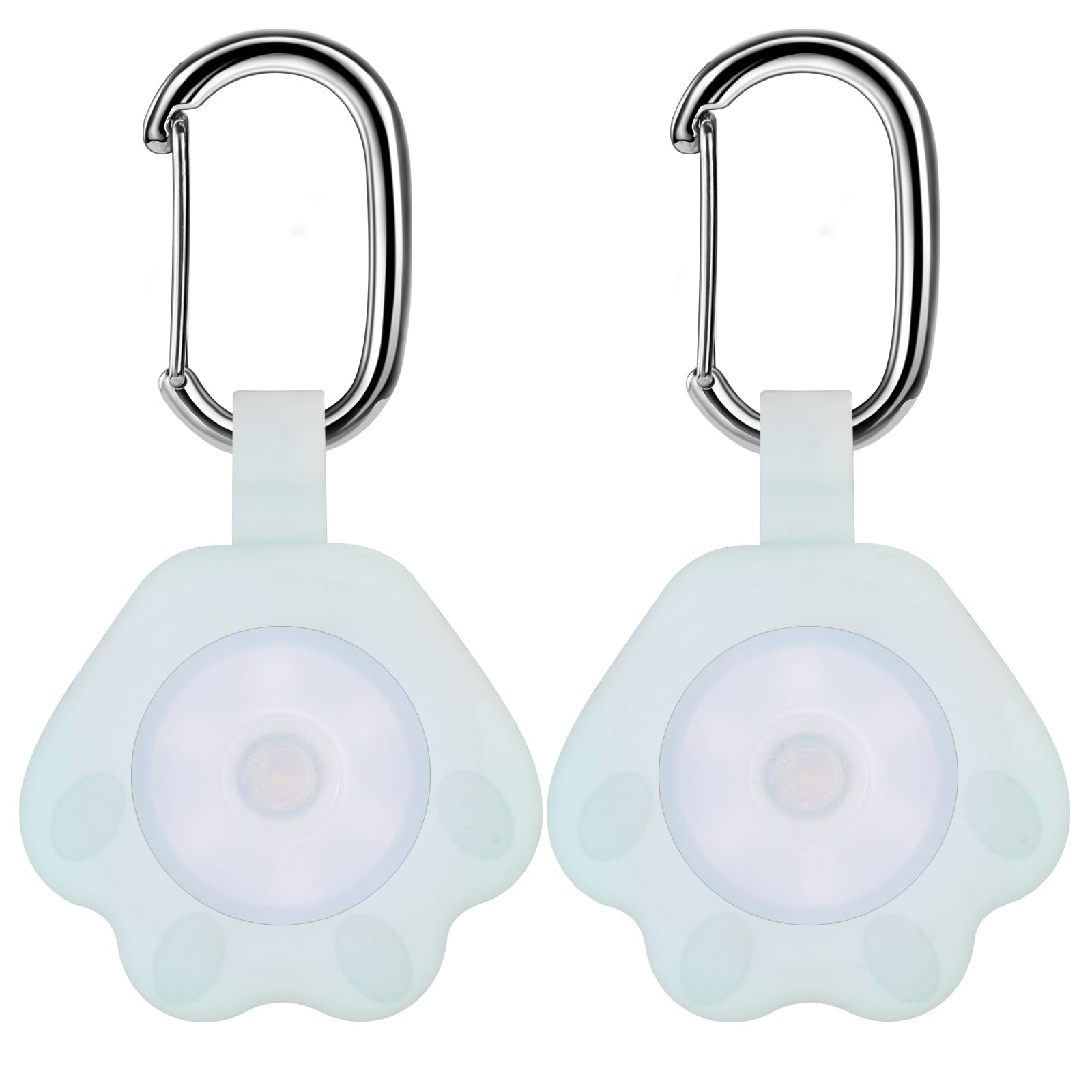 Novkin 2-Pack Dog Light with USB Rechargeable, Color Changing Dog Collar Light,IP67 Waterproof LED Dog Safety Lights for Night