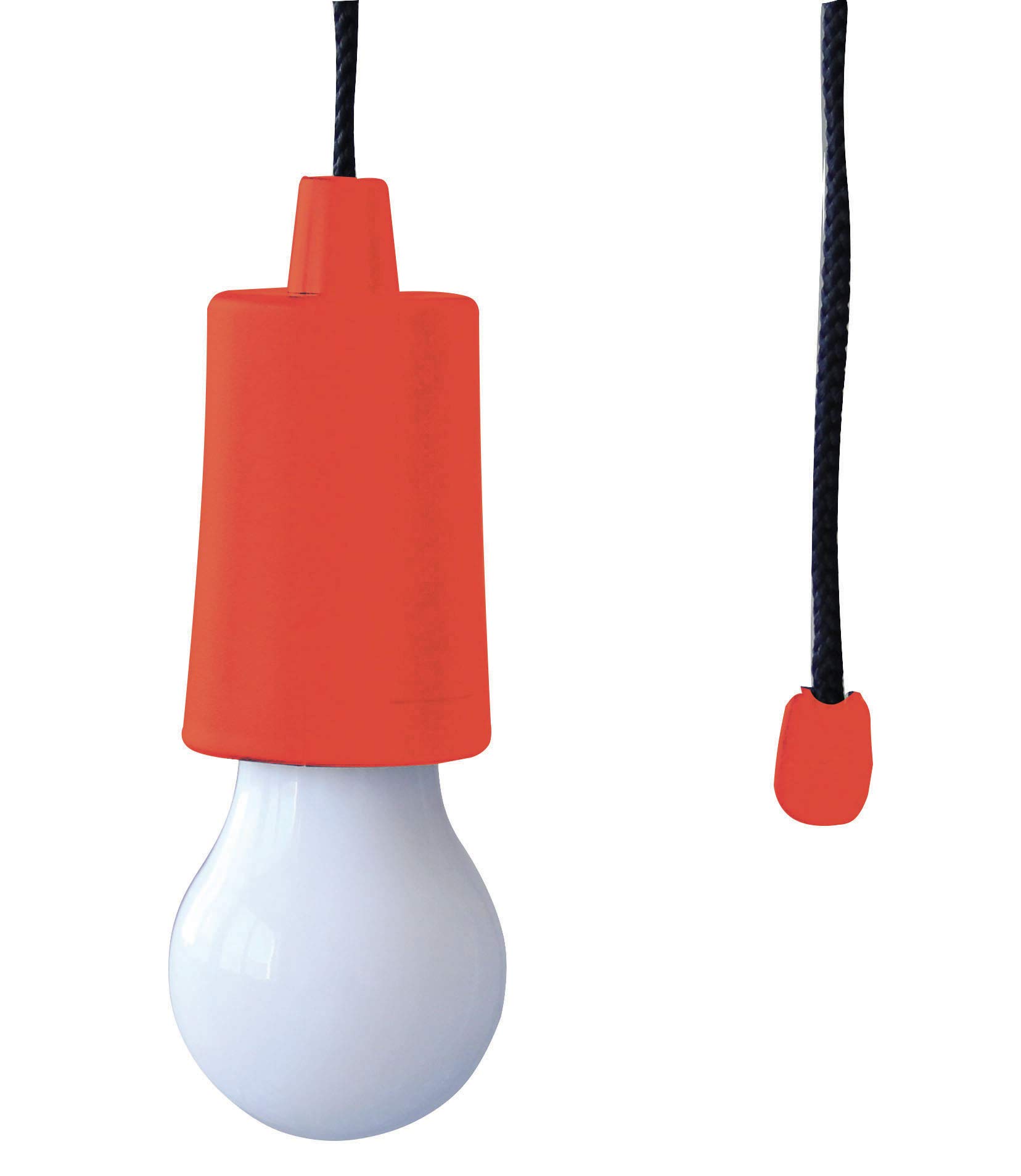 Velamp Battery Operated Portable led Bulb. Colorful, Current but Super Bright. for Home, Camping, Garden Lanyard: 105cm, Red