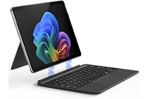 Suitable for Surface Pro 12 Keyboard Rainbow Backlight, Ultra-Slim Pro 12 BT Wireless Keyboard (Black)