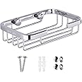 AIYoo 304 Stainless Steel Soap Dish Holder,Storage Soap Saver Wall Mounted for Kitchen Sink Bathroom Shower,Drainable and Rust Proof