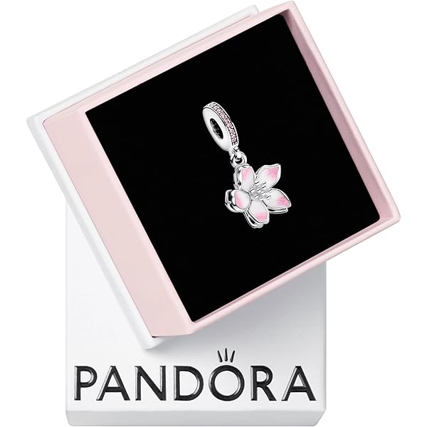 Amazon.com: PANDORA Sparkling Pavé Safety Chain Charm - Gift