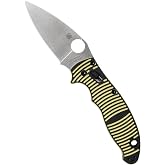 Spyderco Manix 2 Salt Folding Pocket Knife, PlainEdge | 8" Overall Length, 3.37" CPM MagnaCut Steel Blade, G-10 Handle, Ball Bearing, Full-Flat Grind