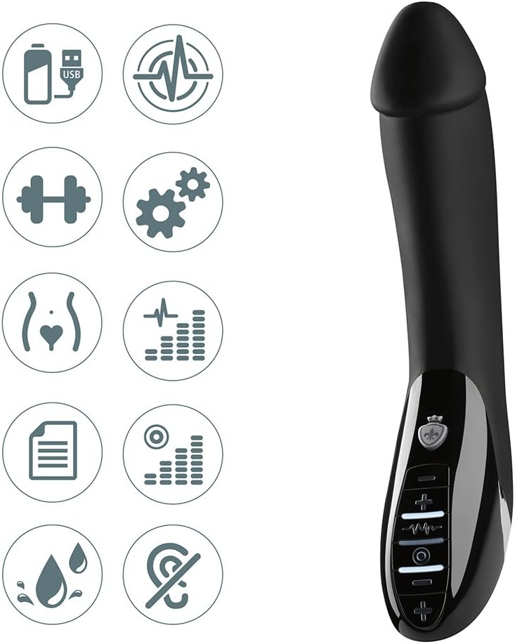 Mystim Tickling Truman Realistic Silicone E-Stim Vibrator Black Edition - Image 3