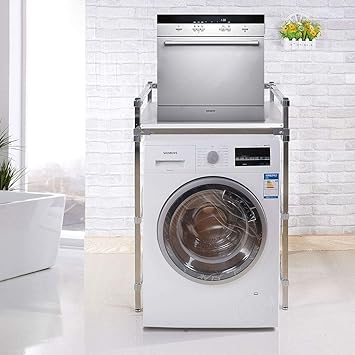 Lagerregal Edelstahl Waschmaschine Stehregal, Badezimmer Heavy Duty, Ofen Mikrowelle Kleine Kühlschrank Organizer Metallregale (größe : 70cm×122cm)
