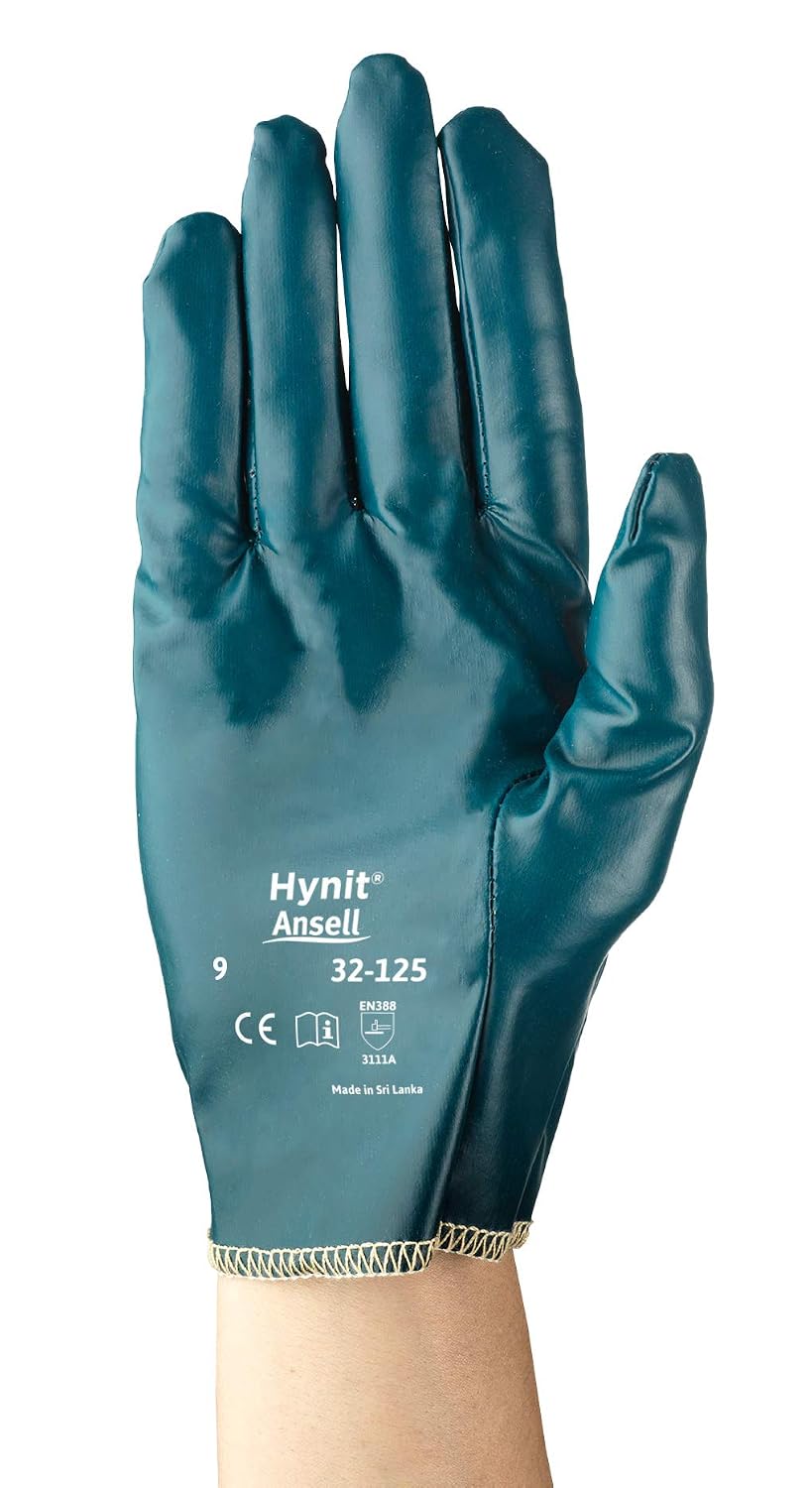 Ansell Hynit 32-125 Work Gloves with Liquid-Repellent Impregnation, Special Nitrile Formulation - Image 4