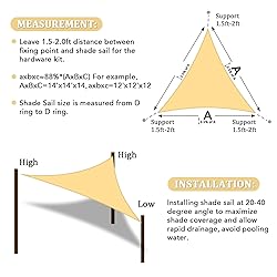 Shade&Beyond Triangle Sun Shade Sail