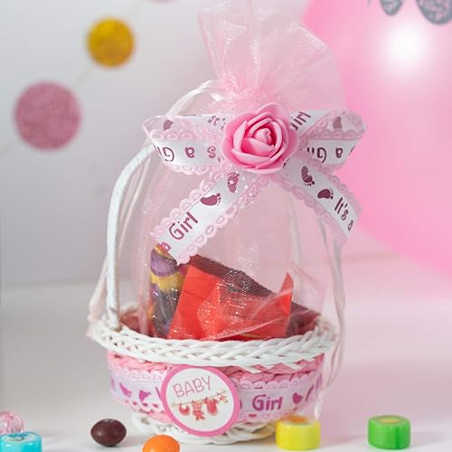 Baby Shower Candy Box，Organza Baby Shower Gift Bag Baby Shower