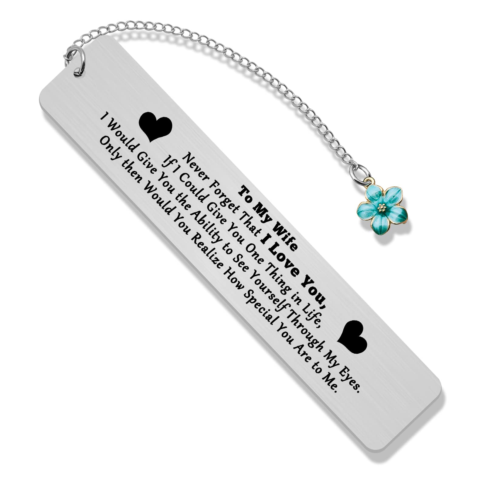 to My Wife Gift from Husband Wife Bookmark I Love You Bookmarks Happy Anniversary Bookmarks Book Mark for Wife Cute Valentines Day Gifts for Her Romantic Bookmark Book Club Gifts Thank You Bookmark