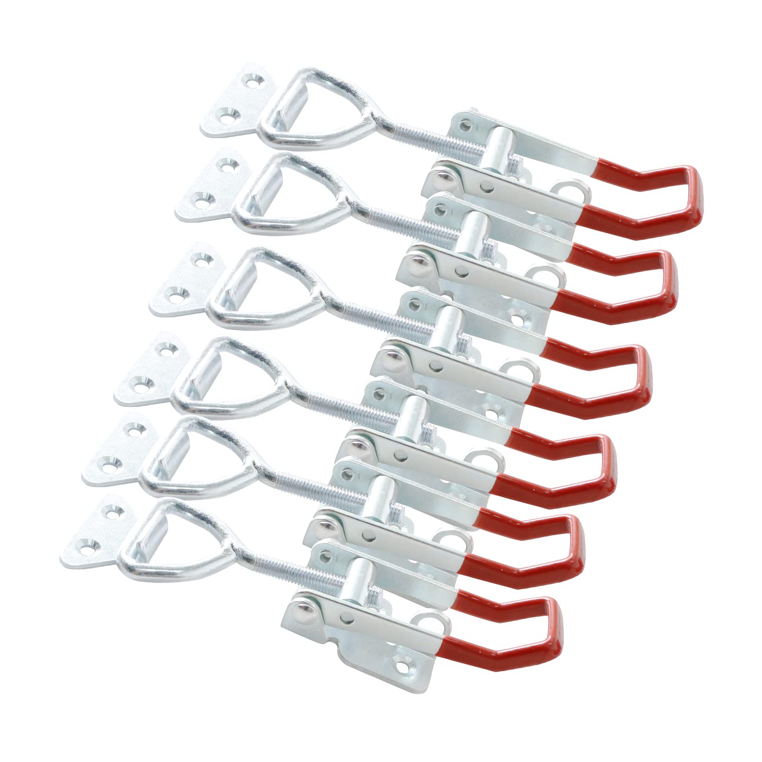 Ohamtes 6PCS Carbon Steel Type 4001 100KG 220 lbs Clamping Force, Case Latch, Adjustable Toggle Latch Clamp, Heavy Duty Clamp