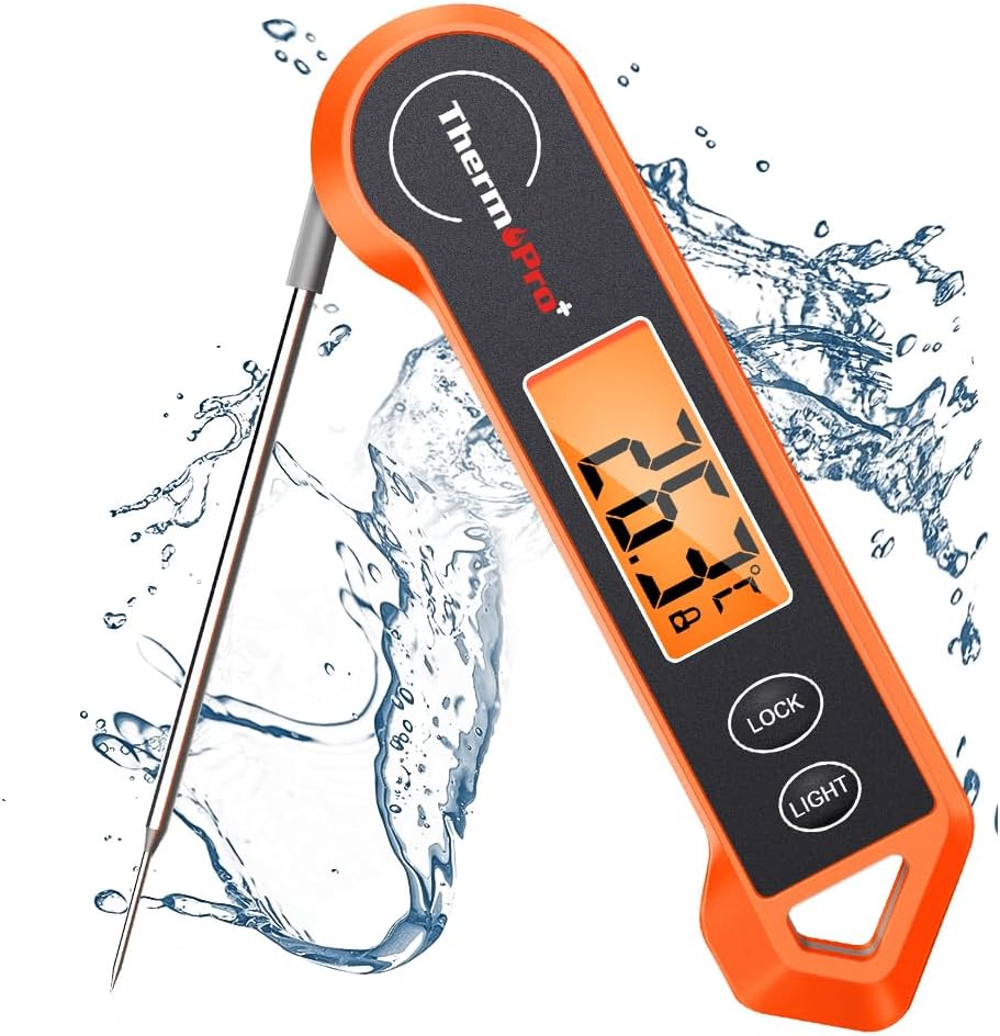 ThermoPro TP19H Digital Meat Thermometer Ambidextrous Backlit Waterproof 1s Read