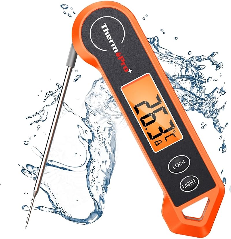 ThermoPro TP19H Digital Meat Thermometer Ambidextrous Backlit Waterproof 1s Read