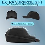 Glamgen Hat Case for 6 Baseball Caps Travel Organizer Bag w/ Extra Black Cap view 3