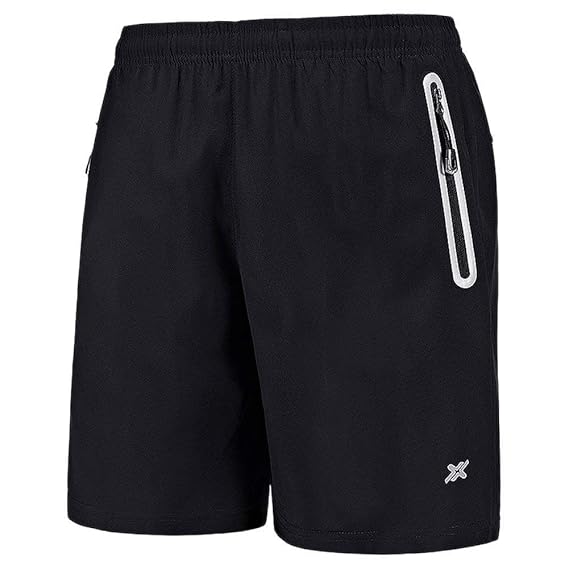 CHYU Sporthose Kurz Herren Soft Comfort Schnelltrocknend mit Reißverschlusstasche Sport Shorts Jogginghos