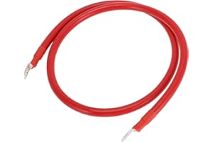 HEROFFIX 1 Pc Battery Inverter Cable Battery Cable 3/8" 5/16" Lug 1/0 AWG Gauge 3.5FT Red Tinned Copper