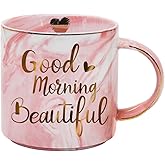 CHIEN-CHI LILI Good Morning Beautiful Mug Gifts for Husband Wife, Wedding Gift for Newlyweds Wife, Anniversary Mug Gifst for Couple, Engagement Gift for Girlfriend, Bridal Shower Gifts