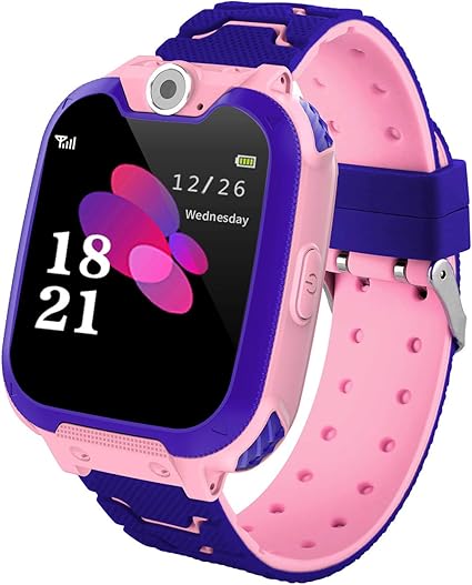 Hangang Reloj para Niños Niña smartwatchLa Musica y 7 Juegos Smart Watch Phone 2 Vías Llamada Despertador de Cámara para Reloj Niño y Niña 3-12 ...