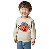 Kids Toddler Baby Boys Girls Halloween Sweatshirt Long Sleeve Boo Ghost Pumpkin Crewneck Pullover Top Fall Clothes