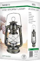homelife Ottawa LED Storm Lamp Antique Brass 15 LEDs Battery Operated view 6