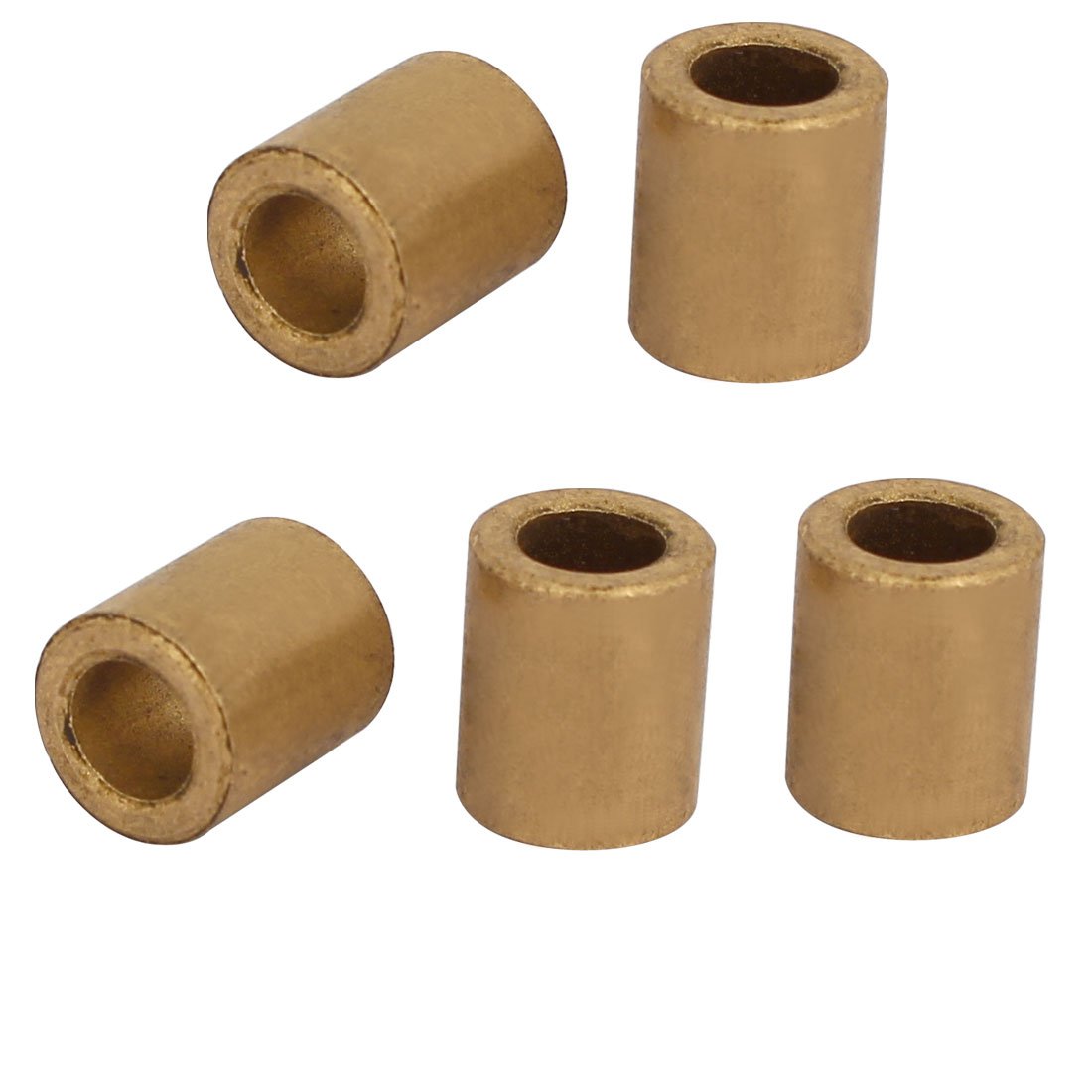 sourcingmap 6mm x 10mm x 12mm Self-lubricating Bushing Sleeve Brass Bearings 5PCS