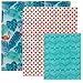 LILY BEE WRAP Beeswax Wrap Reusable Food Wraps | 3 Pack Sustainable Zero Waste Bees Wax Food Wrappers | Biodegradable & Plastic Free Clingwrap Alternative(Flamingo Island, 3 Pack). primary