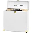 Victrola Vintage Vinyl Record Storage and Carrying Case, Fits All Standard Records - 33 1/3, 45 and 78 RPM, Holds 30 Albums, Perfect for Your Treasured Record Collection, White, 1SFA (VSC-20-WHT)