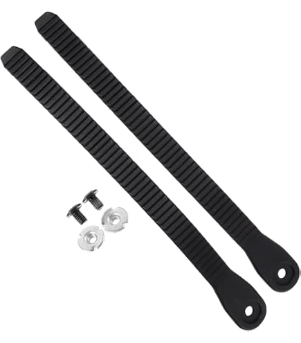 Lot De 2 Sangles De Patinage LT Easiyl – Longueur Réglable 220 Mm, Boucle Avec Vis, Pour Patins Homme/femme, Noir