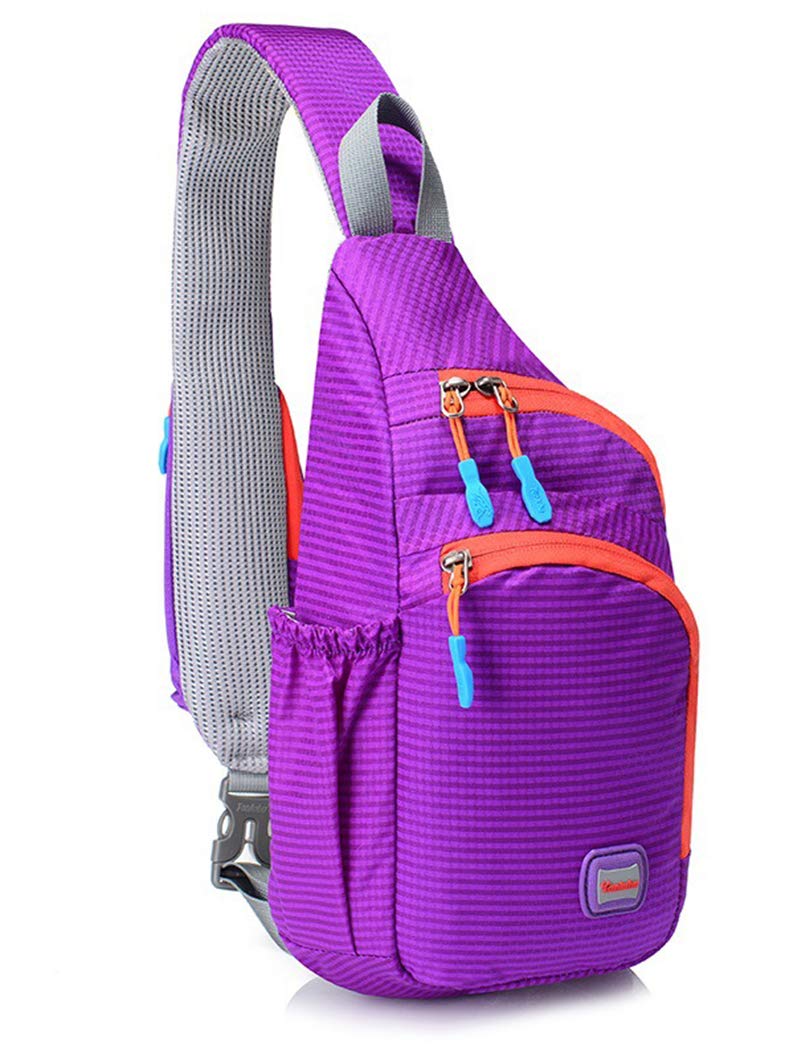 Gisdanchz Crossbody Man Shoulder Bag, Sling Bag Water-proof Gym Sport Bags Lightweight Waterproof Small Rucksack Backpack Man Bag Cross Body Personal Pocket Women One Strap Side Crossbody Bag, Purple