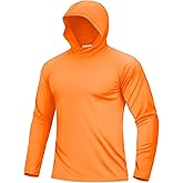 Boladeci UPF 50+ Rash Guard for Men Sun Hoodie Long Sleeve Moisture Wicking Shirts SPF UV Fishing Hiking Surf Swimming
