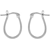 Boma Jewelry Sterling Silver Oval Horseshoe Hoop Earrings