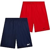 Reebok Boys Basketball Shorts 2 Pack – Mesh Athletic Shorts for Boys, Gym Shorts for Basketball, Running, and Everyday Play
