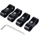 EVIL ENERGY 10AN Hose Separator Clamp AN10 Fuel Line Mounting Clamp 4PCS | 6061-T6 Aluminum Alloy, Hose Separation &amp; Organization for Fuel Hoses, Oil Lines, Brake Lines, Gas Lines, Water Pipes