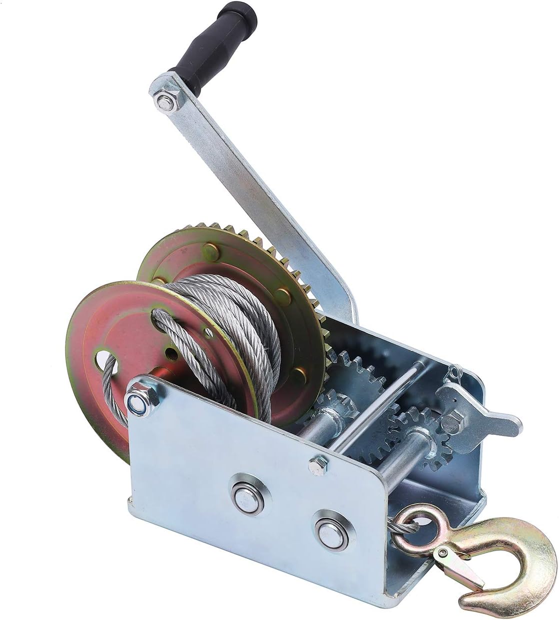 325935 1100KG Hand Gear Strap Car Boat Trailer Jet Ski Webbing Wire Winch 2500LB - Image 3