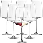 ZWIESEL GLAS Sensa Bordeaux Red Wine Glass (Set of 6), Wine Glasses for Red and White Wine, Dishwasher-Safe Tritan Crystal Glasses, Made in Germany (22 Ounce)