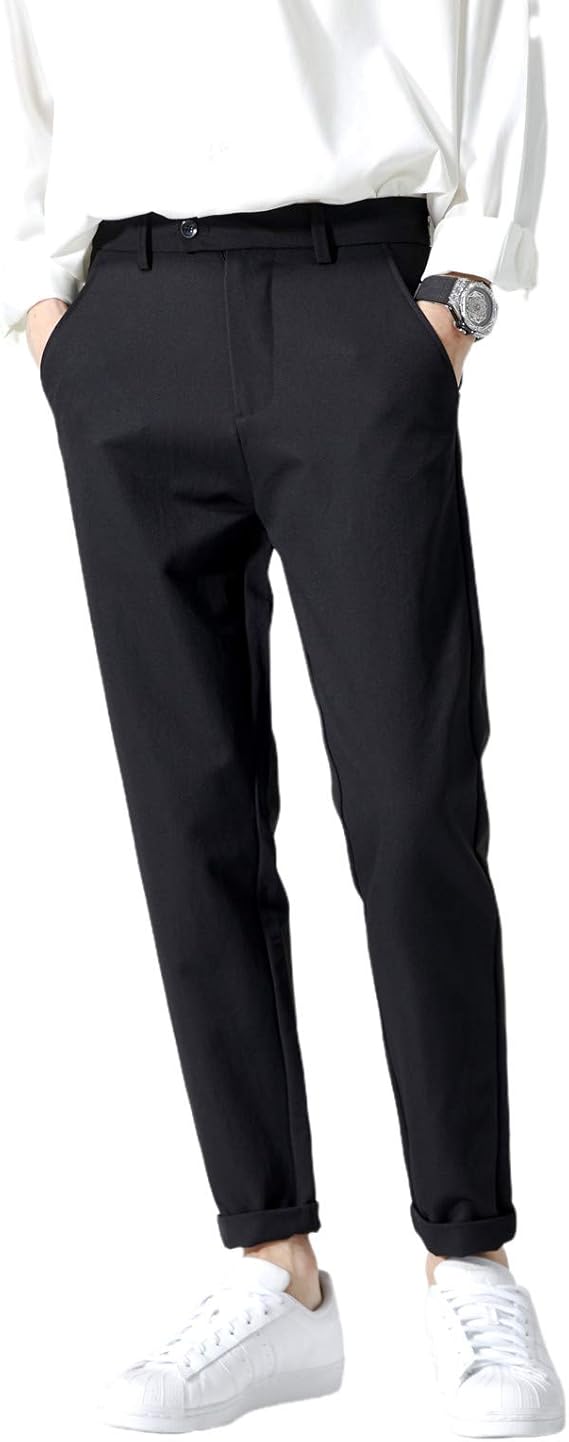 Amazon Afylln チノパン メンズ ストレッチ スリムパンツ スキニーパンツ 細身デザイン スラックス テーパードパンツ 大きいサイズ ボトムス ロングパンツ 通販
