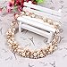 Sankuwen® Rose Gold Plated Faux Pearl Crystal Inlay Collar Necklace Earrings Set