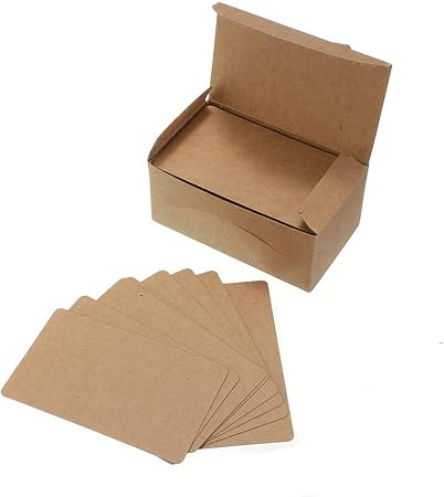 Amazon Yalulu 180枚 9 45 5cm 空白 厚紙 クラフト紙 ビジネスカード ワードカード メッセージカード プレイスカード Diyギフトカード ブラウン グリーティングカード 文房具 オフィス用品
