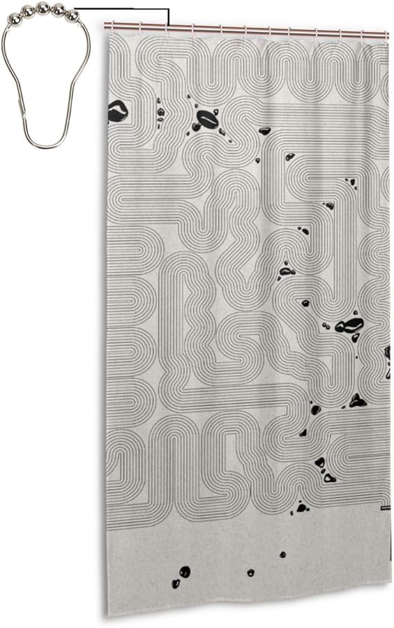 Amazon シャワーカーテン迷路イラスト カーテン 浴室 環境にやさしい 目隠し洗面所 間仕切り 取付簡単 シャワーカーテン シャワーカーテン 防水防カビ加工 遮光 浴室 環境にやさしい 目隠し洗面所 間仕切り 取付簡単 シャワーカーテン お風呂の窓用