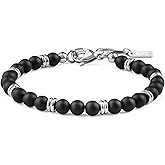GAVU Men's Crystal Beaded Bracelet, Crystal Bracelet for Men