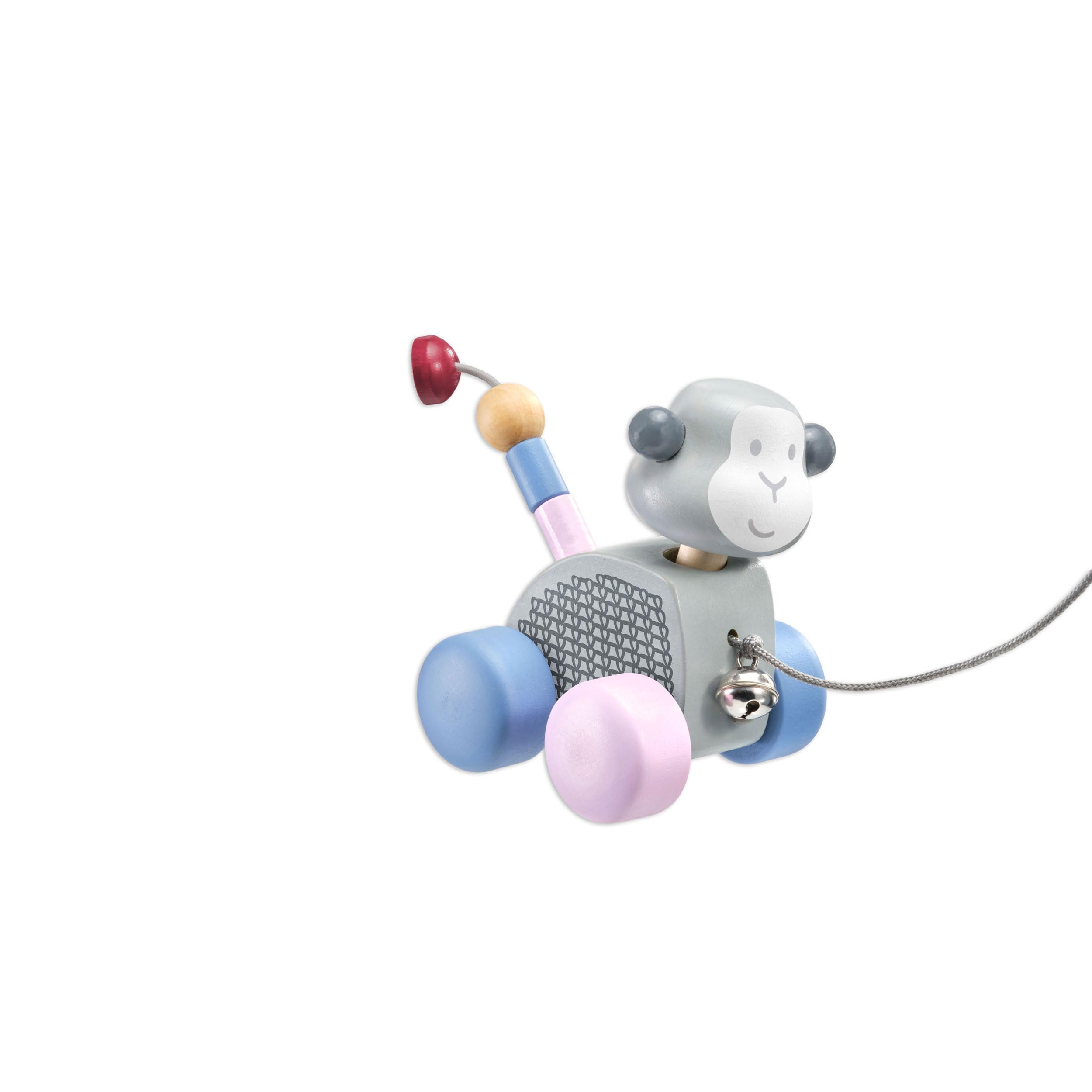 Selecta 64025 Monkey Dance Pull Out Wooden Pull Toy 11 cm Bellybutton