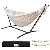 SZHLUX Double Hammock with Stand Included 450lb