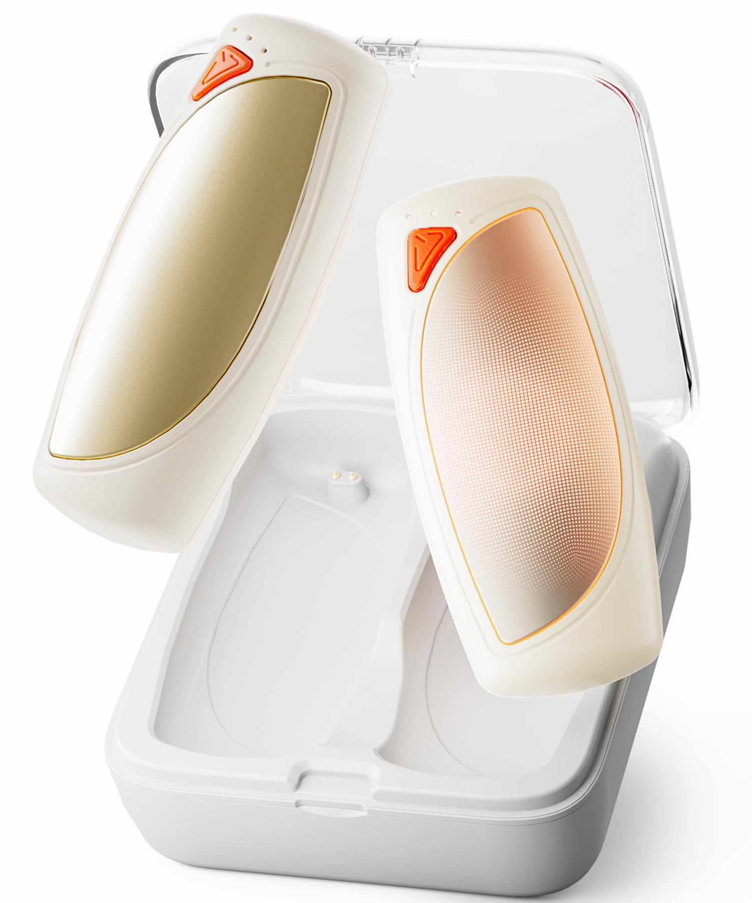 Hand Warmers Rechargeable 2 Packs, Double Sided Heating with AI Charging Case, 14000mAh Electric Hand Warmer Ultra Long Battery Life, Portable Heater Gifts for Christmas,Camping,Hunting Image