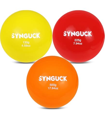 SYNGUCK Weighted Plyo Ball - 35/70oz Training Balls For Baseball